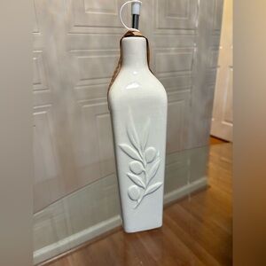 Brand New 10 Strawberry Street Oil  & Vinegar bottle White 10"